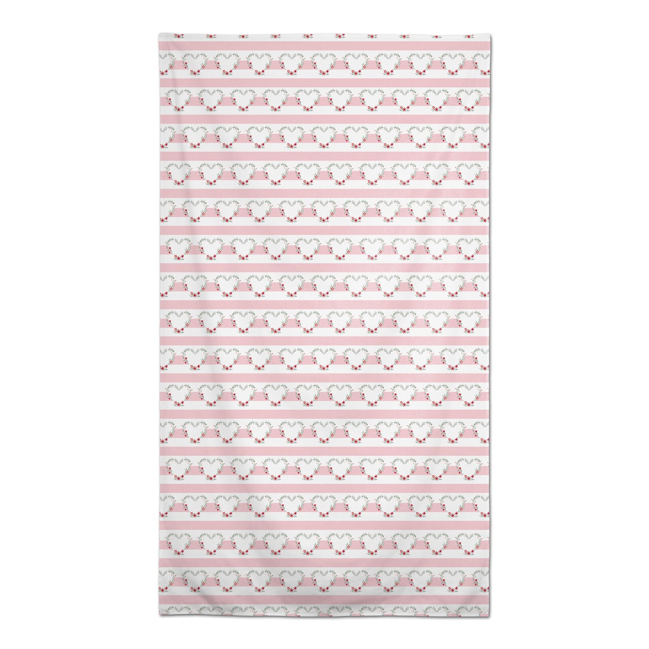 Floral Heart Pattern 58" x 102" Tablecloth
